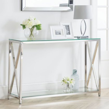 Kilver Console Table - Silver Kilver Console Table - Silver