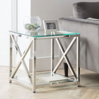 Kilver Lamp Table - Silver Kilver Lamp Table - Silver