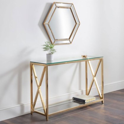 Kilver Console Table - Gold