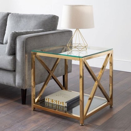 Kilver Lamp Table - Gold Kilver Lamp Table - Gold