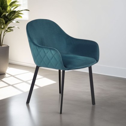 Bistro Chair in Teal Fabric Bistro Chair in Teal Fabric
