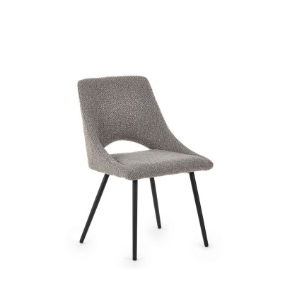 Bistro Chair in Boucle Grey Fabric
