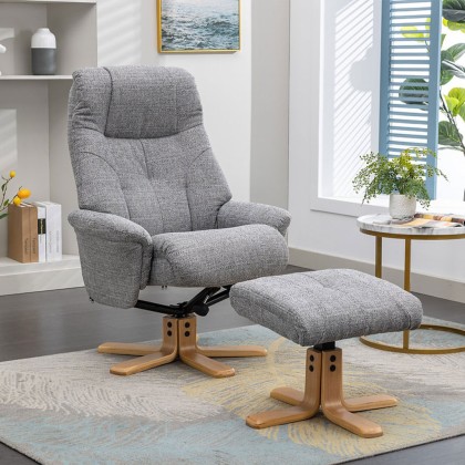 Elodie Swivel Recliner in Fabric
