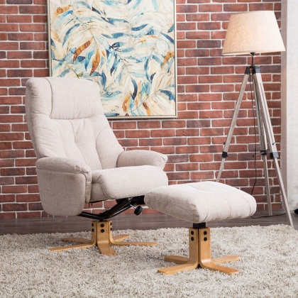 Elodie Swivel Recliner in Fabric