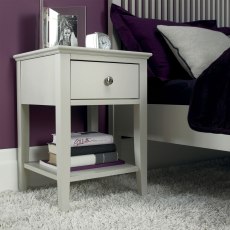 Ashby Cotton 1 Drawer Nightstand