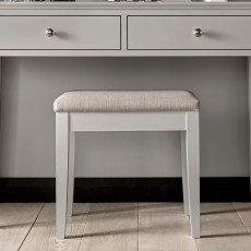 Ashby Cotton Stool - Pebble Grey Fabric