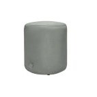 Vintage Bow Tall Round Footstool In Fabric