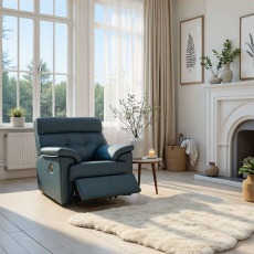 Laurie Reclining Armchair In Leather Laurie Reclining Armchair In Leather