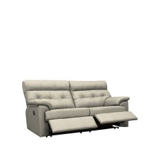 Laurie Reclining 3 Seater Sofa DBL In Leather