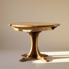 Old Charm Lichfield Round Extending Dining Table Old Charm Lichfield Round Extending Dining Table