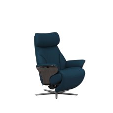 Stressless Adam Wood Chair In Fabric, With Power Sirius Base
