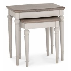 Montreux Washed Oak and Soft Grey Nest Of Lamp Tables