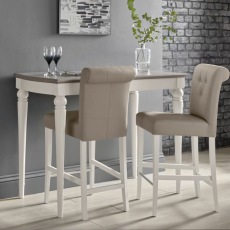 Montreux Soft Grey UPH Bar Stool Leather Pair