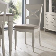 Montreux Soft Grey X Back Chair Grey Leather Pair Montreux Soft Grey X Back Chair Grey Leather Pair