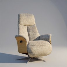 G Plan Kalmar Power Recliner with Powered Headrest and Battery In Fabric