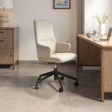 Stressless Mint High Back Home Office Chair With Arms in Fabric