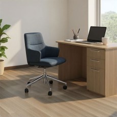 Stressless Mint Low Back Home Office Chair With Arms in Fabric Stressless Mint Low Back Home Office Chair With Arms in Fabric