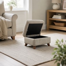 Olivia Storage Footstool In Fabric