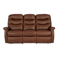 Hollingwell Split Fixed 3 Seater Sofa in Leather