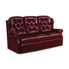 Woburn Split Fixed 3 Seater Sofa in Leather