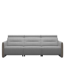 Stressless Emily 3 Seater Power Recliner with Wood Arms in Fabric Stressless Emily 3 Seater Power Recliner with Wood Arms in Fabric