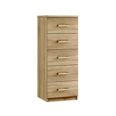 Modena 5 Drawer Narrow Chest