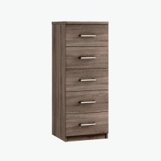 Modena 5 Drawer Narrow Chest