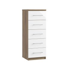 Catania 5 Drawer Narrow Chest