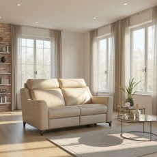 Alina Large 2 Seater Sofa In Leather Alina Large 2 Seater Sofa In Leather