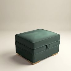 Lift Top Footstool In Leather Lift Top Footstool In Leather