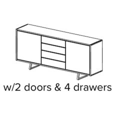 Forest 2 Door 4 Drawer Sideboard Forest 2 Door 4 Drawer Sideboard
