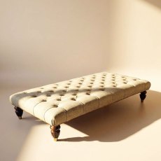 Bowmore Buttoned Stool In Fabric