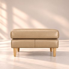 Ercol Clara Footstool In Leather Ercol Clara Footstool In Leather