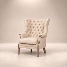 Mackenzie Wing Chair In Fabric