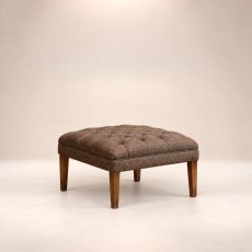 Mackenzie Buttoned Stool In Fabric