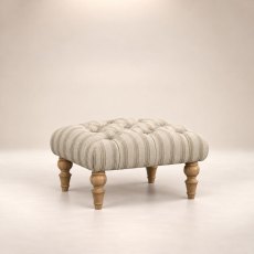 Newton Buttoned Stool In Fabric
