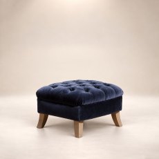Tate Buttoned Stool In Fabric Tate Buttoned Stool In Fabric