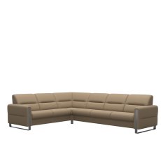 Stressless Fiona Corner Group, 2 Seats LHF, 3 Seats RHF, with Steel Arms in Leather Stressless Fiona Corner Group, 2 Seats LHF, 3 Seats RHF, with Steel Arms in Leather