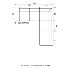 Grafu Grand Modular Sofa - Layout 6 Grafu Grand Modular Sofa - Layout 6