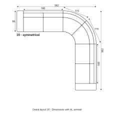 Grafu Grand Modular Sofa - Layout 20