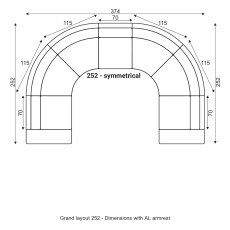 Grafu Grand Modular Sofa - Layout 252 Grafu Grand Modular Sofa - Layout 252