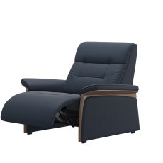 Stressless Mary Power Recliner with Wood Arms in Leather Stressless Mary Power Recliner with Wood Arms in Leather