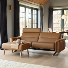 Stressless Stella 2.5 Seater Sofa with Wood Arms in Leather