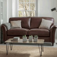 Devonshire 2 Seater Sofa Formal Back Inc 2 x Scatters in Leather Devonshire 2 Seater Sofa Formal Back Inc 2 x Scatters in Leather