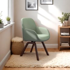 Stressless Bay Low Back Dining Chair with Arms and D200 Legs in Leather Stressless Bay Low Back Dining Chair with Arms and D200 Legs in Leather