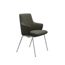 Stressless Laurel Large Low Back Dining Chair with Arms and D300 Legs in Leather Stressless Laurel Large Low Back Dining Chair with Arms and D300 Legs in Leather