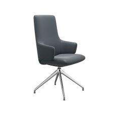 Stressless Laurel Large High Back Dining Chair with Arms and D350 Legs in Leather Stressless Laurel Large High Back Dining Chair with Arms and D350 Legs in Leather