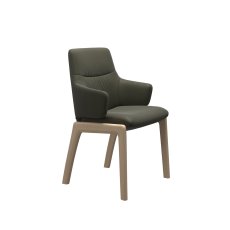 Stressless Mint Low Back Dining Chair with Arms and D100 Legs in Leather Stressless Mint Low Back Dining Chair with Arms and D100 Legs in Leather