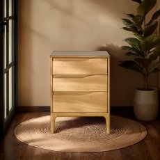 Ercol Rimini 3 Drawer Bedside Cabinet