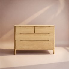 Ercol Rimini 4 Drawer Low Wide Chest Ercol Rimini 4 Drawer Low Wide Chest